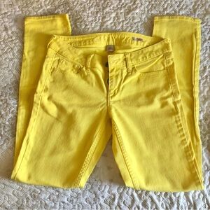 Arizona Jean Company Bright Yellow Skinny Jeans